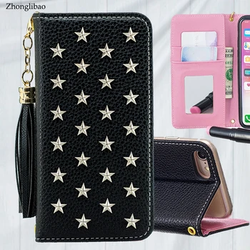 Luxury Leather Flip Case for Iphone Xs 11 pro MAX XR X 8 7 6s Plus Mirror Handmade Stars Rivet Wallet Book Cover Tassel Lanyard
Luxury Leather Flip Case for Iphone Xs 11 pro MAX XR X 8 7 6s Plus Mirror Handmade Stars Rivet Wallet Book Cover Tassel Lanyard
