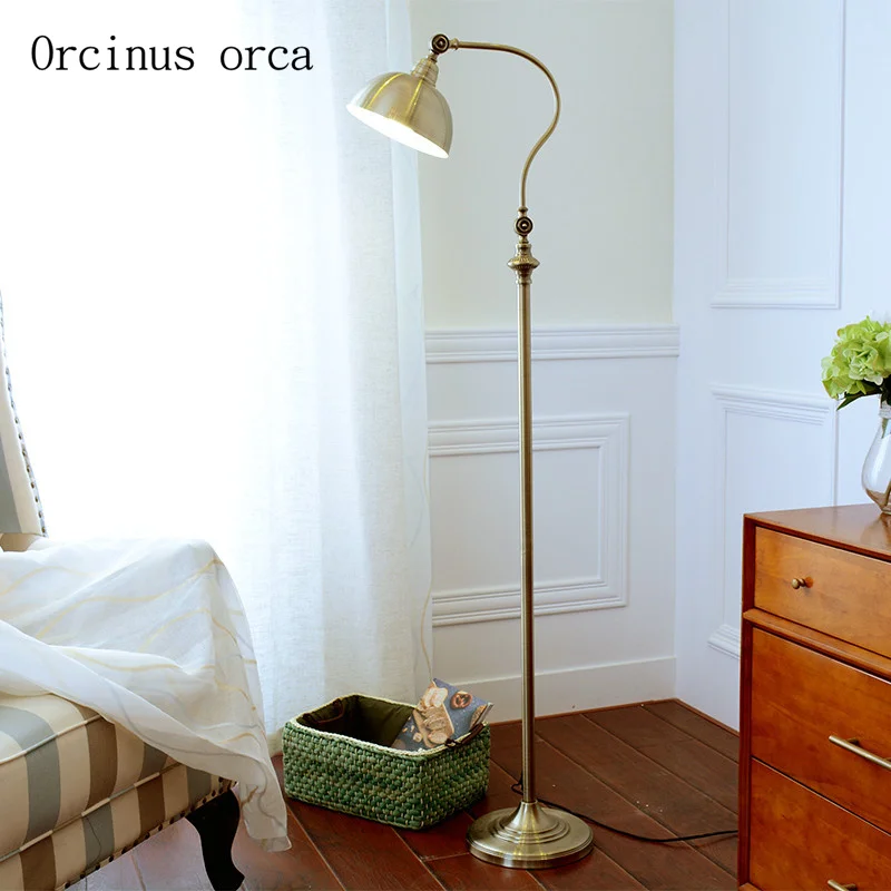 American antique iron floor lamp living room sofa bedroom bed head modern simple reading vertical floor lamp free shipping
American antique iron floor lamp living room sofa bedroom bed head modern simple reading vertical floor lamp free shipping