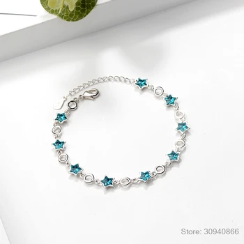 Korean Temperament Style Simple Aquamarine Bracelet for Women Delicate Blue Stars Silver 925 Jewelry Daily leisure
Korean Temperament Style Simple Aquamarine Bracelet for Women Delicate Blue Stars Silver 925 Jewelry Daily leisure
