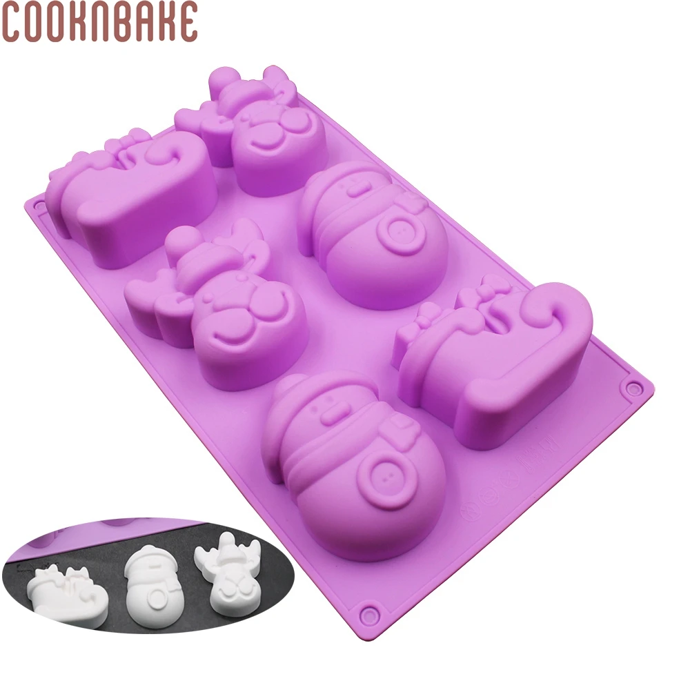 COOKNBAKE инструмент для выпечки торта Рождественский олень силиконовая форма мыла