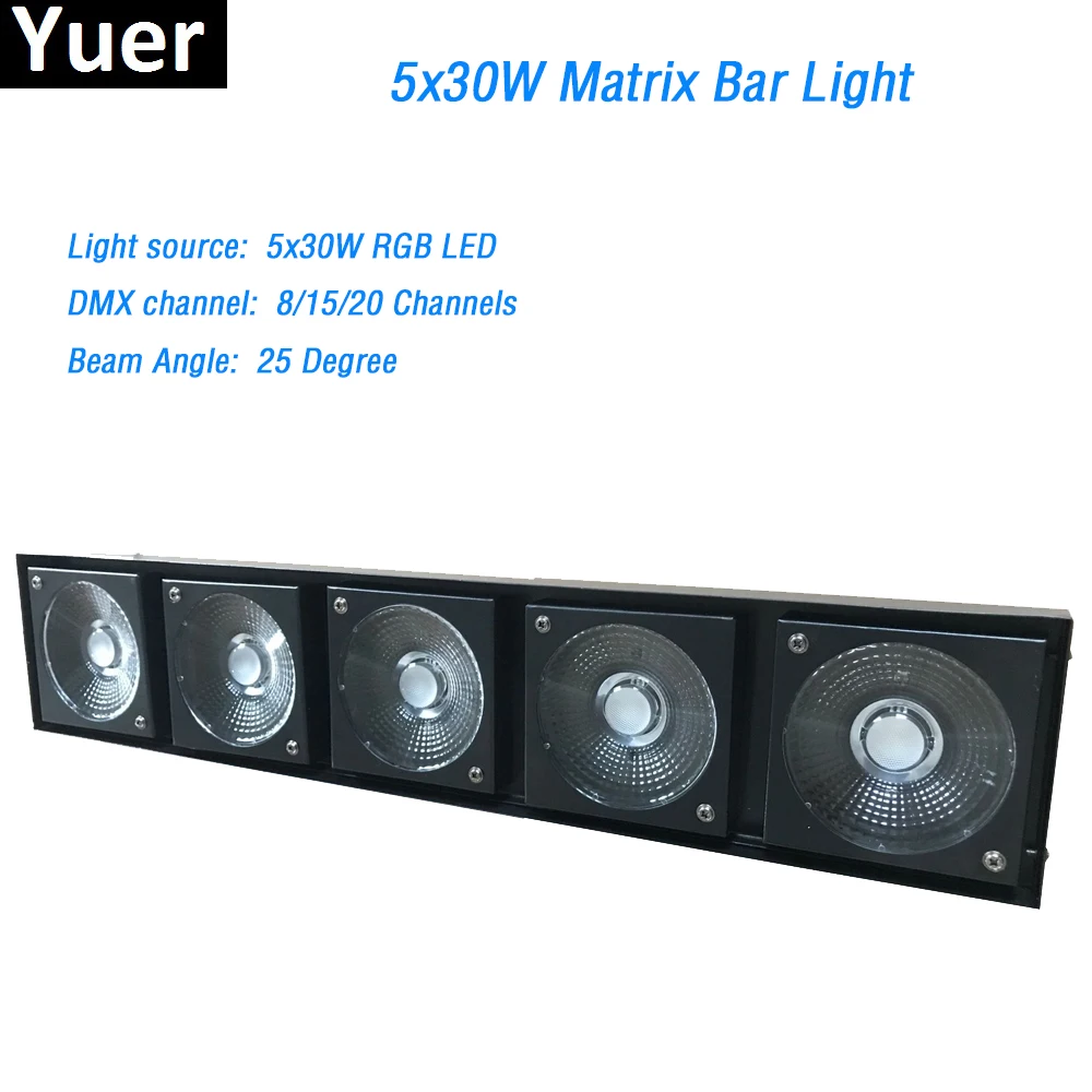 5 Eyes 30W LED Matrix light RGB 3 color beam lights DMX512 8/15/20 Channels Stage Party Club Studio Bar Theater stage lighting
5 Eyes 30W LED Matrix light RGB 3 color beam lights DMX512 8/15/20 Channels Stage Party Club Studio Bar Theater stage lighting