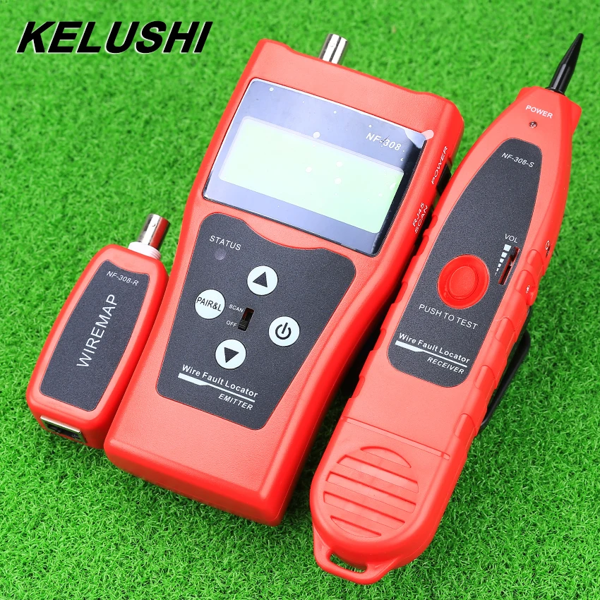 

KELUSHI NF-308 Multipurpose Network Cable Test Hunting wire sorting cable length test 5E 6E cable coaxial RJ45 Free Shipping