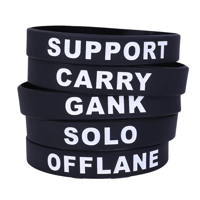 Silicone Rubber Bracelets Bracelet Carry Gank Solo Support Offlane Brasle For Best Friend Men Jewelry Male
Silicone Rubber Bracelets Bracelet Carry Gank Solo Support Offlane Brasle For Best Friend Men Jewelry Male