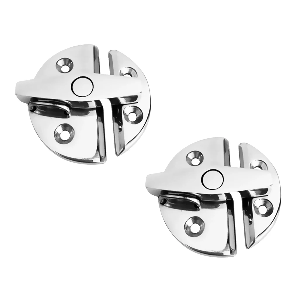 Round 2.17'' Door Locker Latch Hatch Lock Deck Latch - Marine 316 Stainless Steel