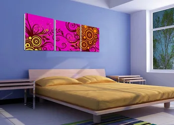 Free shipping 3 panel wall art pink decorative abstract flowers print painting on canvas sale No frame
Free shipping 3 panel wall art pink decorative abstract flowers print painting on canvas sale No frame