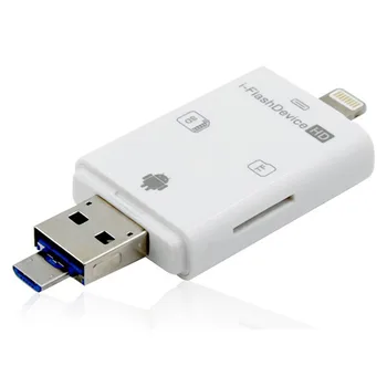 

3in1 Card Reader for IOS Android Windows USB 2.0 SD/Micro SD TF OTG Smart Memory Card Adapter for iPhone iPad Android Cardreader