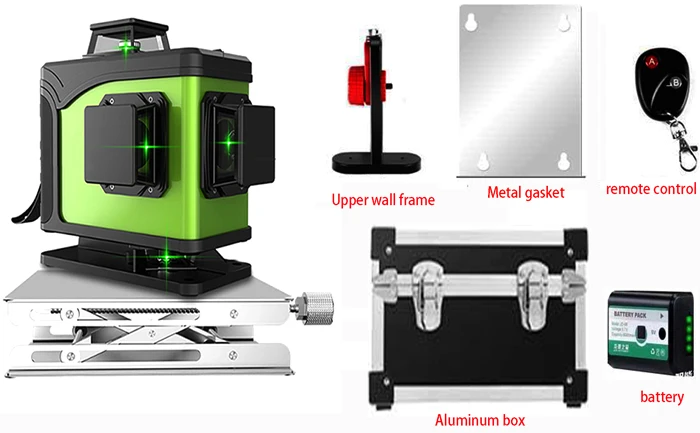 12Lines 16Lines 3D Laser Level Self-Leveling Cross Horizontal 360 Vertical Green Lasers Receiver Beam Line Livella Levels
12Lines 16Lines 3D Laser Level Self-Leveling Cross Horizontal 360 Vertical Green Lasers Receiver Beam Line Livella Levels