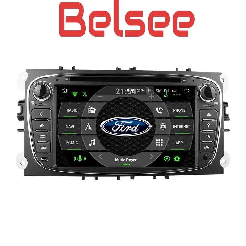 Автомобильный мультимедийный DVD плеер Belsee Восьмиядерный 4 Гб Android 8 0 радио