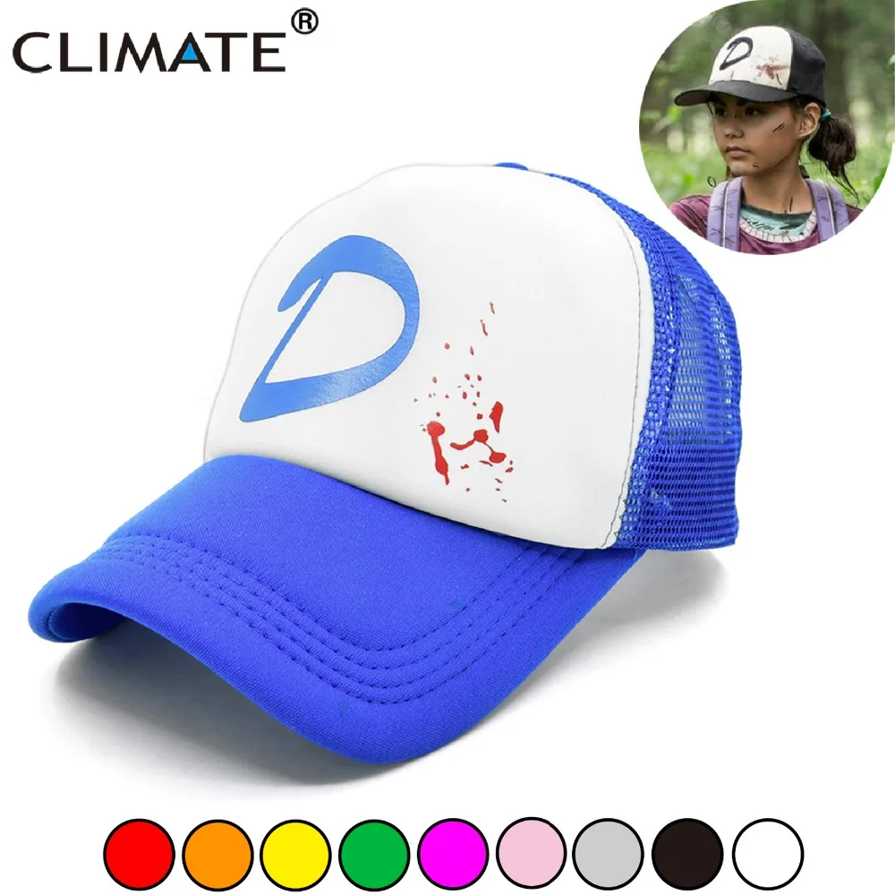 CLIMATE The Walking Die Game Clementine Cosplay Caps Hat Clem's Girl Coser Zombie Killer Cap Summer Cool Trucker Caps Hats
CLIMATE The Walking Die Game Clementine Cosplay Caps Hat Clem's Girl Coser Zombie Killer Cap Summer Cool Trucker Caps Hats
