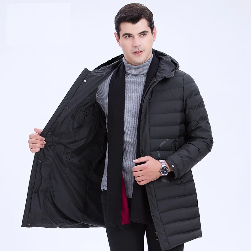 Men's Duck Down Jacket Hooded Long Outwear Parka Thick Warm Down Coat Selected Feather Clothing with Hat for Men 7801 New
Men's Duck Down Jacket Hooded Long Outwear Parka Thick Warm Down Coat Selected Feather Clothing with Hat for Men 7801 New