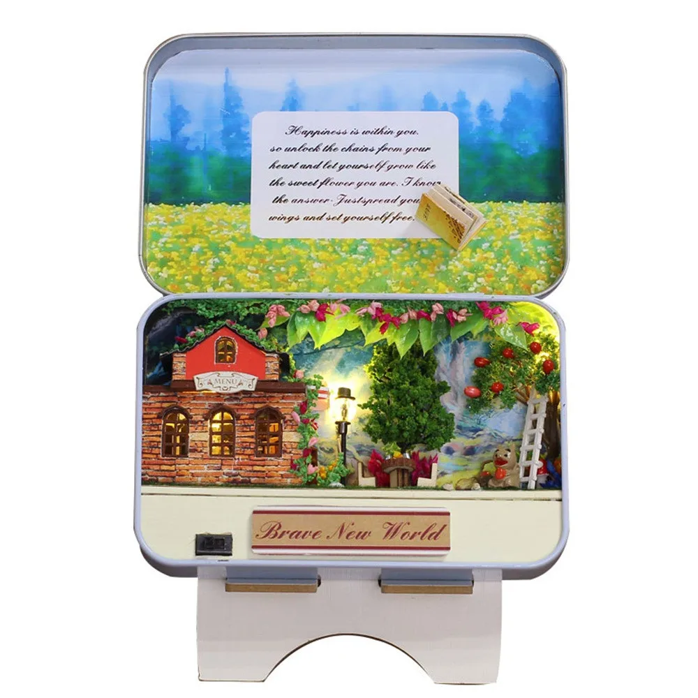 DIY Miniature House Toys Children Education Learning Furniture LED Box Theatre Decorate Creative Christmas Gifts spielzeug
DIY Miniature House Toys Children Education Learning Furniture LED Box Theatre Decorate Creative Christmas Gifts spielzeug