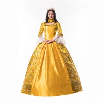 High Quality Gold Ball Gown Print Elegant Princess Dress Square Collar Embroidery Dress Flare Sleeve
High Quality Gold Ball Gown Print Elegant Princess Dress Square Collar Embroidery Dress Flare Sleeve