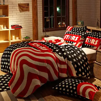 Stars and Stripes Bedding Set Flannel Bed Set luxury Duvet Cover Set soft Bed Sheet Pillowcases Twin Queen size bed
Stars and Stripes Bedding Set Flannel Bed Set luxury Duvet Cover Set soft Bed Sheet Pillowcases Twin Queen size bed