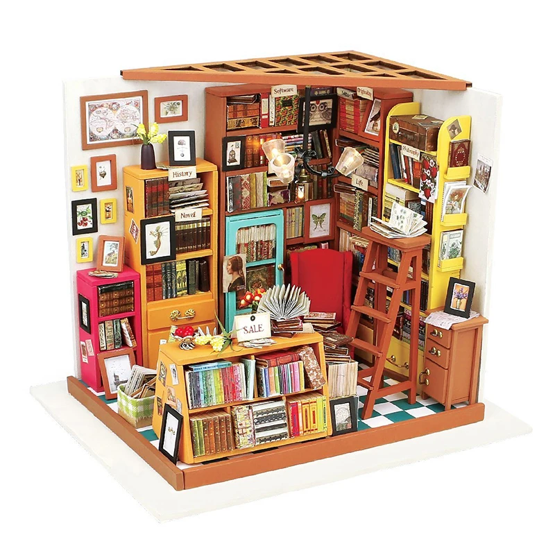 mylb 3D Puzzle DIY New Arrival Wooden Decor Collection Wooden House Toys Creative Gift Sam's bookstore With LED Light DG102
mylb 3D Puzzle DIY New Arrival Wooden Decor Collection Wooden House Toys Creative Gift Sam's bookstore With LED Light DG102