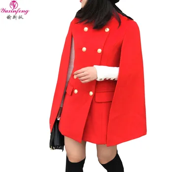 Yuxinfeng 2019 Autumn Winter Loose Cape Coat Women Cloak Poncho Coats Fashion Double Breased Long Sleeve Woolen Overcoat Female
Yuxinfeng 2019 Autumn Winter Loose Cape Coat Women Cloak Poncho Coats Fashion Double Breased Long Sleeve Woolen Overcoat Female