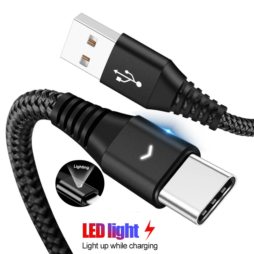 Usb Type C Cable Fast Charging Led Light Cable Cord for Samsung Galaxy Note 10 Plus A80 Xiaomi Mi 9 9T Cavo Usbc Kabel 2 Meter
Usb Type C Cable Fast Charging Led Light Cable Cord for Samsung Galaxy Note 10 Plus A80 Xiaomi Mi 9 9T Cavo Usbc Kabel 2 Meter