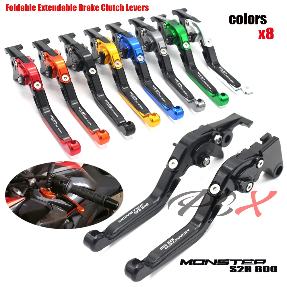 

Motorcycle Adjustable CNC Aluminum Extendable Brake Clutch Levers For DUCATI MONSTER S2R 800 S2R800 2005 2006 2007
