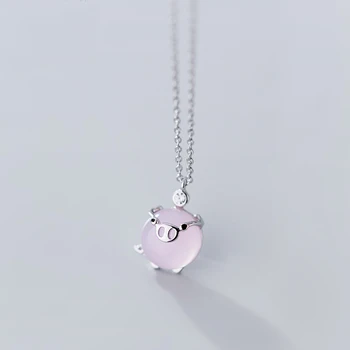 MloveAcc 100% 925 Sterling Silver Pink Crystal Cute Pig Pendant Necklaces for Women Sterling Silver Jewelry
MloveAcc 100% 925 Sterling Silver Pink Crystal Cute Pig Pendant Necklaces for Women Sterling Silver Jewelry