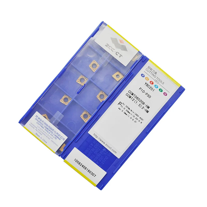 10pcs CCMT060204-HM carbide inserts, YBC251, CVD coating,used for semi-finishing of steel, one box contains 10pcs
10pcs CCMT060204-HM carbide inserts, YBC251, CVD coating,used for semi-finishing of steel, one box contains 10pcs