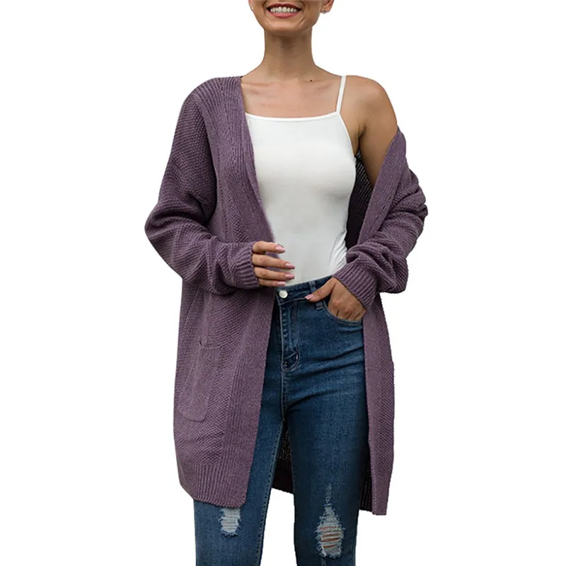 Women Autumn And Winter Cover Up knit Cardigan Solid long Sleeve Pockets Knitted Sweater Loose tops Coat Large size 50Jul19
Women Autumn And Winter Cover Up knit Cardigan Solid long Sleeve Pockets Knitted Sweater Loose tops Coat Large size 50Jul19