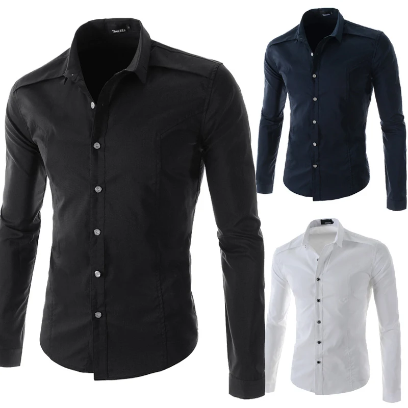 Discount sale 2016 New design stylish fashion classic men's shirts M-2XL long sleeve pure color young man casual shirt Slim fit
Discount sale 2016 New design stylish fashion classic men's shirts M-2XL long sleeve pure color young man casual shirt Slim fit