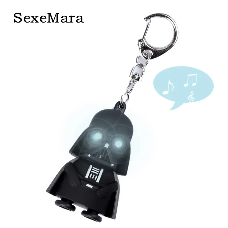Cartoon Voiced Sound LED Darth Vader Star War Anakin Skywalke KeyChain Leather Rope Porte Clef KeyRing Car Trinket Key Chains
Cartoon Voiced Sound LED Darth Vader Star War Anakin Skywalke KeyChain Leather Rope Porte Clef KeyRing Car Trinket Key Chains
