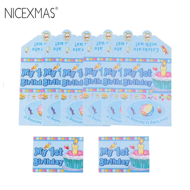 NICEXMAS 12pcs First Birthday Invitations Kids Children Birthday Party Invitation Card for Boys
NICEXMAS 12pcs First Birthday Invitations Kids Children Birthday Party Invitation Card for Boys