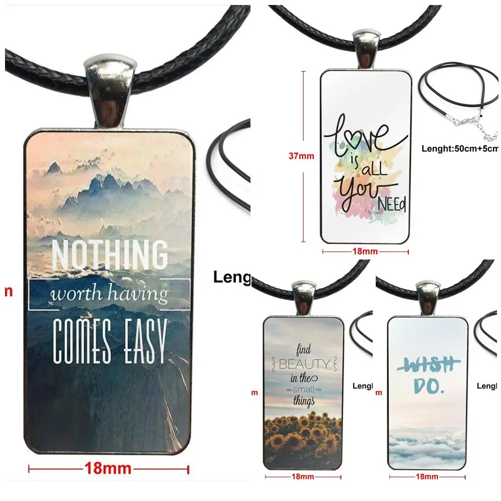 For Women Men Party Inspirational Motivational Love Quotes Mobile Design Fashion Vintage Glass Women Rectangle Necklace Pendants
For Women Men Party Inspirational Motivational Love Quotes Mobile Design Fashion Vintage Glass Women Rectangle Necklace Pendants