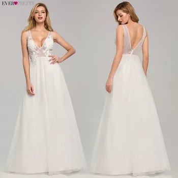 Wedding Dress Tulle New Sexy Deep V-neck A-line Backless Sleeveless Lace Appliques Simple Beach Wedding Gowns 2020 Robe Noiva
Wedding Dress Tulle New Sexy Deep V-neck A-line Backless Sleeveless Lace Appliques Simple Beach Wedding Gowns 2020 Robe Noiva