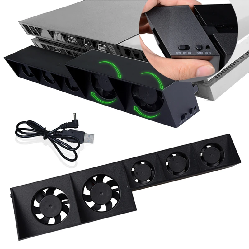 PS4 Accessories Cooling Fan Play Station 4 Host Cooler External Turbo Temperature Control Fan for SONY Playstation 4
PS4 Accessories Cooling Fan Play Station 4 Host Cooler External Turbo Temperature Control Fan for SONY Playstation 4