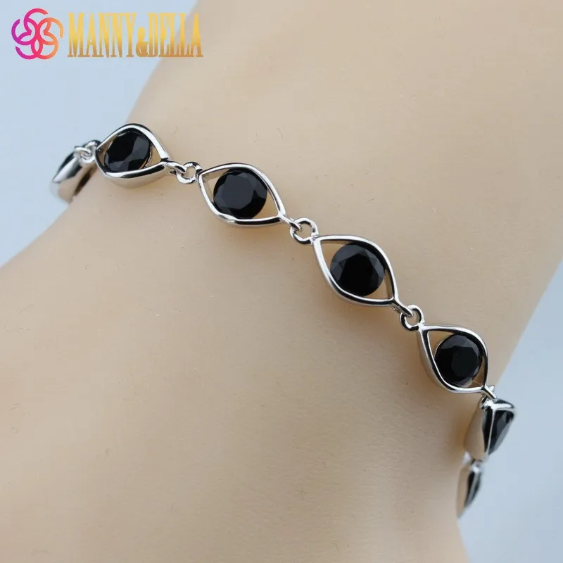 925 Sterling Silver Simple Black Zircon Bracelet Health Fashion Jewelry For Women Free Jewelry Box SL101
925 Sterling Silver Simple Black Zircon Bracelet Health Fashion Jewelry For Women Free Jewelry Box SL101