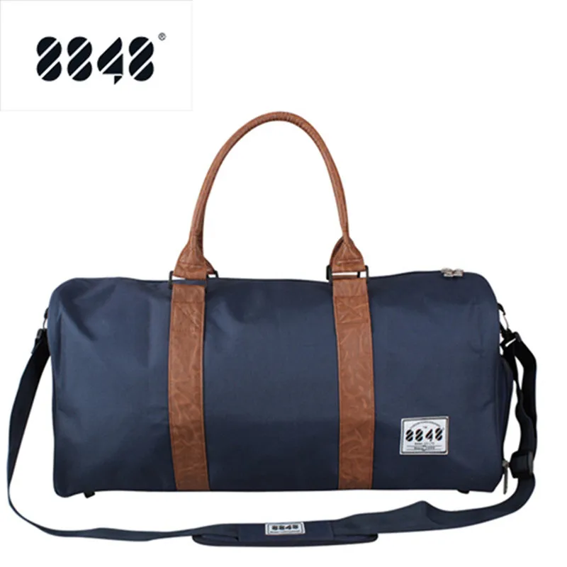 

8848 Classical Unisex Duffel Bag Men Autumn Bags Cylindrical Canvas Bag Black Military Hand Pocket Travel Luggage D004