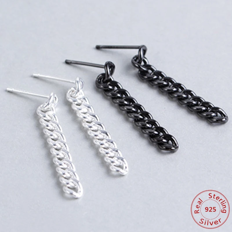Punk Style 925 Sterling Silver Simple Chain String Stud Earrings BTS Korean Style Long Earrings Statement Hiphop Jewelry
Punk Style 925 Sterling Silver Simple Chain String Stud Earrings BTS Korean Style Long Earrings Statement Hiphop Jewelry