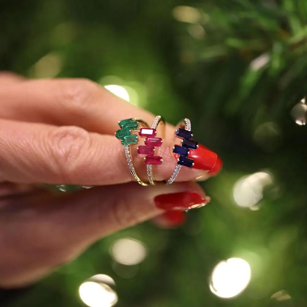 Simple cz finger ring Gold color baguette green blue red cubic zirconia stacking minimal lovely finger jewelry
Simple cz finger ring Gold color baguette green blue red cubic zirconia stacking minimal lovely finger jewelry