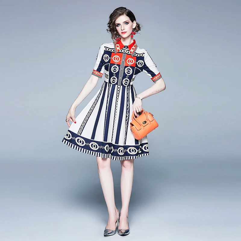 Ethnic Print Woman Mid Dress Summer New Ladies Slim A-line Dresses OL Elegant Party Dress
Ethnic Print Woman Mid Dress Summer New Ladies Slim A-line Dresses OL Elegant Party Dress