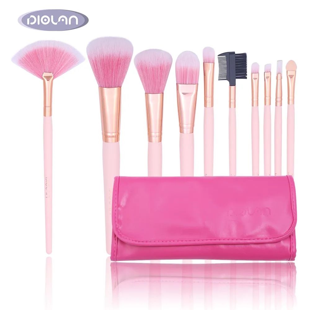 DIOLAN 10 Pcs Premium Gold Pink Spectrum Makeup Brushes Set with Soft Synthetic Bristles and Wooden Handles Set
DIOLAN 10 Pcs Premium Gold Pink Spectrum Makeup Brushes Set with Soft Synthetic Bristles and Wooden Handles Set