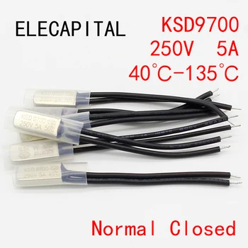 2PCS KSD9700 250V 5A Bimetal Disc Temperature Switch N/C Thermostat Thermal Protector 40~135 degree centigrade
2PCS KSD9700 250V 5A Bimetal Disc Temperature Switch N/C Thermostat Thermal Protector 40~135 degree centigrade
