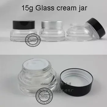 Ex-factory price,20pcs High Quality 15g Oblique transparent glass cream jar,cream sample bottles,inside with cover 
Ex-factory price,20pcs High Quality 15g Oblique transparent glass cream jar,cream sample bottles,inside with cover