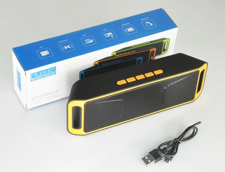 Фото Portable Wireless Bluetooth Audio Speaker Stereo Subwoofer Speakers Dual Loudspeaker FM Radio USB TF card 3.5mm AUX | Электроника