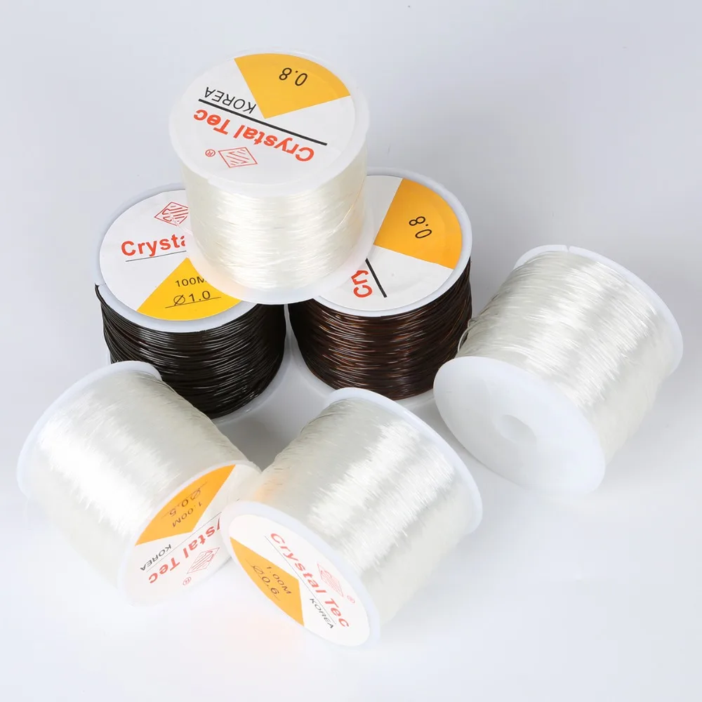 Size 0.5/0.6/0.8/1.0mm Round Elastic Line White/Brown Color Crystal Beading Cord String Thread For DIY Necklace Jewelry Findings
Size 0.5/0.6/0.8/1.0mm Round Elastic Line White/Brown Color Crystal Beading Cord String Thread For DIY Necklace Jewelry Findings