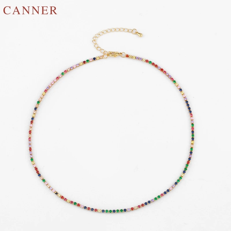 Colorful Crystal Rhinestone Choker Necklace Women Cubic Zirconia Necklace Gold Color Chain Necklace Jewelry kolye collier C40
Colorful Crystal Rhinestone Choker Necklace Women Cubic Zirconia Necklace Gold Color Chain Necklace Jewelry kolye collier C40