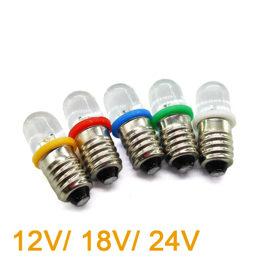DC 12V 18V 24V E10 Screw LED Light Beads Indicator Lighting Bulb Blue Yellow Red Green White Color Lighting
DC 12V 18V 24V E10 Screw LED Light Beads Indicator Lighting Bulb Blue Yellow Red Green White Color Lighting