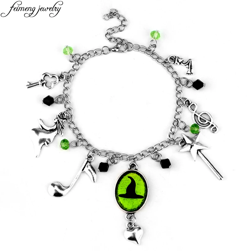 Fashion Wicked Charm Bracelet Wicked the Musical Bangle Jewelry Defy Gravity Elphaba Glinda Crystal Beads Bracelets For Women
Fashion Wicked Charm Bracelet Wicked the Musical Bangle Jewelry Defy Gravity Elphaba Glinda Crystal Beads Bracelets For Women
