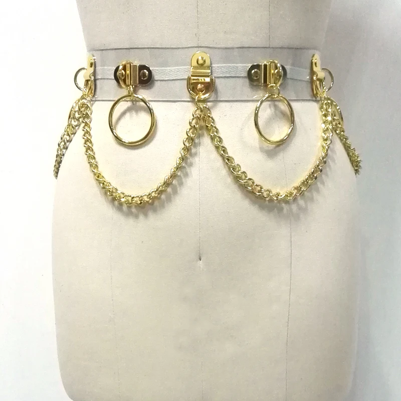 Customised Handmade Unisex Men Women Clear Gold Waist Belt Heavy Duty Viny Gothic Bondage Circle Metal Chain Link Waist Strap
Customised Handmade Unisex Men Women Clear Gold Waist Belt Heavy Duty Viny Gothic Bondage Circle Metal Chain Link Waist Strap