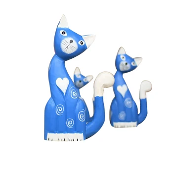 Zakaka Cute Woody Cat Model Figurine Children's Toys Desktop Decor Three Blue Cat Stool Home Furnishings Mini Cat Figurines
Zakaka Cute Woody Cat Model Figurine Children's Toys Desktop Decor Three Blue Cat Stool Home Furnishings Mini Cat Figurines