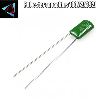 50pcs Polyester film capacitor 2A392J 100V 3.9nF 0.0039uF
50pcs Polyester film capacitor 2A392J 100V 3.9nF 0.0039uF