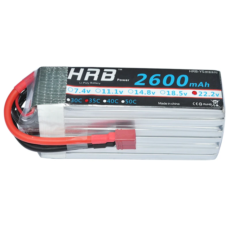 HRB RC Lipo 6s Battery 22.2V 2600mAh 35C-70C for RC Models Car Quadcopter Helicopter Boat Airplane
HRB RC Lipo 6s Battery 22.2V 2600mAh 35C-70C for RC Models Car Quadcopter Helicopter Boat Airplane