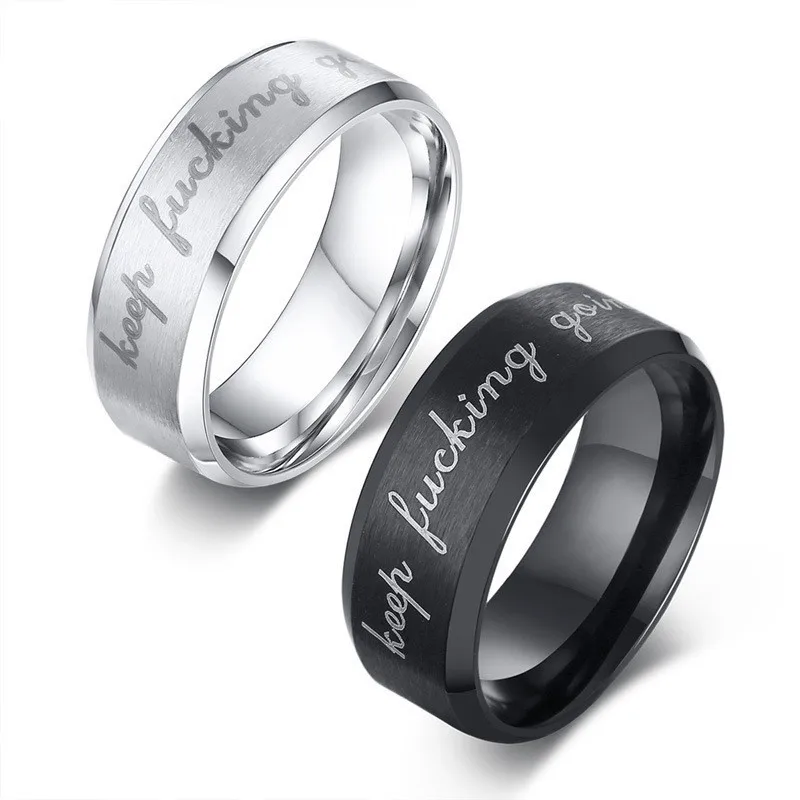 Men's Stainless Steel Simple Keep Going Engraved Ring Wedding Band Inspirational Ring Gift for Men
Men's Stainless Steel Simple Keep Going Engraved Ring Wedding Band Inspirational Ring Gift for Men