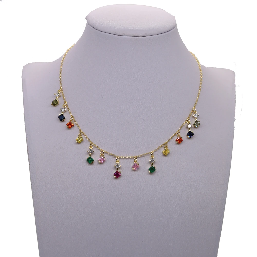 Gorgeous trendy european style women female wedding jewelry chic rainbow necklace dangle birthstone cz wedding chocker necklace
Gorgeous trendy european style women female wedding jewelry chic rainbow necklace dangle birthstone cz wedding chocker necklace