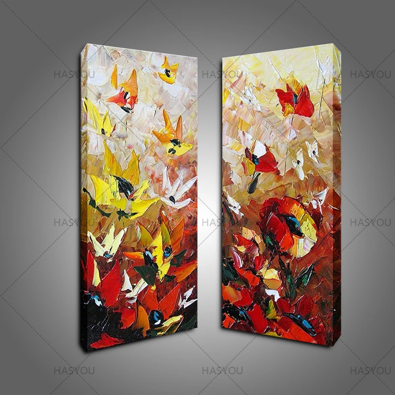 wall decor 2pcs 100% handmade Canvas Oil Painting flower painting Home Decor Picture For Bedroom hotel Christmas wedding Gift
wall decor 2pcs 100% handmade Canvas Oil Painting flower painting Home Decor Picture For Bedroom hotel Christmas wedding Gift